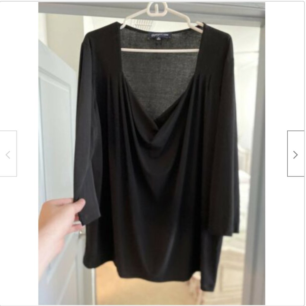 Jones New York Women’s Sheer Top - Black